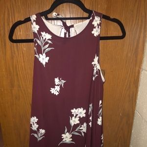 Maroon Floral shift Dress- Dainty Hooligan